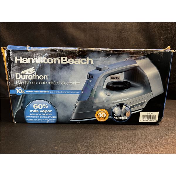 Hamilton Beach Durathon Steam Iron with Retractable Cord - New DMG Box