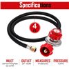 Image 2 : GasOne 2019-Red 4FT High Pressure Adjustable Propane Regulator 0-20PSI - New