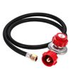 Image 1 : GasOne 2019-Red 4FT High Pressure Adjustable Propane Regulator 0-20PSI - New