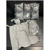 Image 1 : 5 Grey Bunny Baby Security Blankets/Soft Plush Bunny Baby Loveys - New