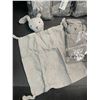 Image 2 : 5 Grey Bunny Baby Security Blankets/Soft Plush Bunny Baby Loveys - New