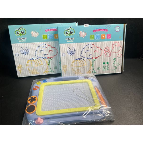2 Magnetic Reusable Drawing Board Toys for Kids/Toddlers - New