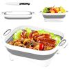 Image 1 : 2 Multifunctional Collapsible Cutting Boards/Food Storage Baskets/Straining Baskets for Kitchen; New