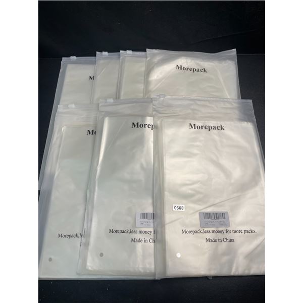 7 Packs of Shrink Wrap/Clear Bags (100 Bags Per Pack) - 7" x 10" Size - New