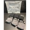 Image 1 : 6-Pack of Mlanm Men's Cotton Boxer Briefs - Black/Grey - Size XL - New