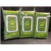 Image 1 : 3 Packs of iPetBa Unscented Hypoallergenic Pet Wipes - 100pcs Per Pack - 8" x 8" Size - New