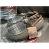 Image 2 : 2 Pairs of Everfoams Men's Plain Tweed Moccasin Slippers w/ Grip Bottoms - Size 9 & 10 - Brand New
