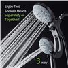 Image 9 : 1 AquaCare High-Pressure Handheld Shower System (Model:4338) - 2 Heads Included - New in Box!