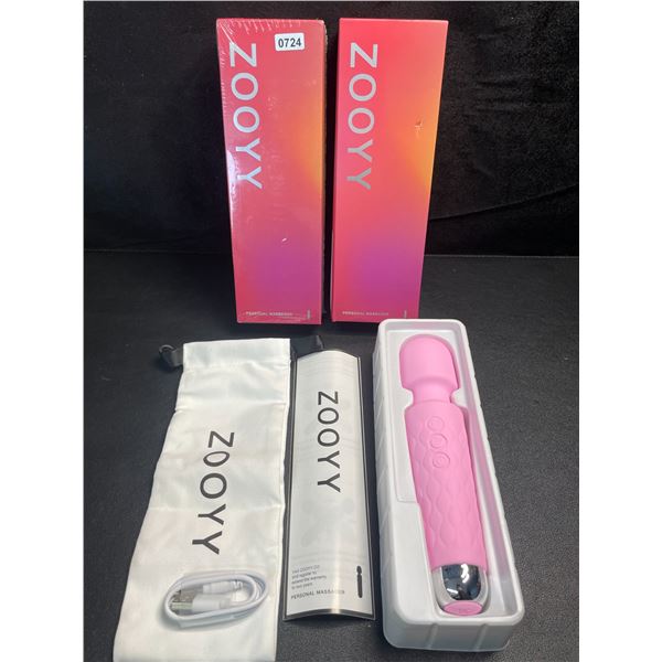 2 Zooyy Rechargeable Vibrating Personal Massagers/Adult Sex Toys - Quiet & Waterproof - Brand New