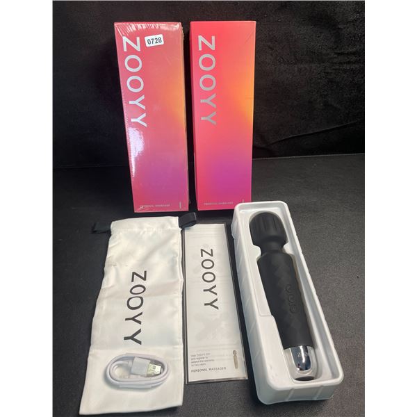 2 Zooyy Rechargeable Vibrating Personal Massagers/Adult Sex Toys - Quiet & Waterproof - Brand New