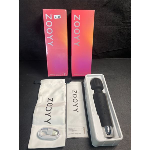 2 Zooyy Rechargeable Vibrating Personal Massagers/Adult Sex Toys - Quiet & Waterproof - Brand New