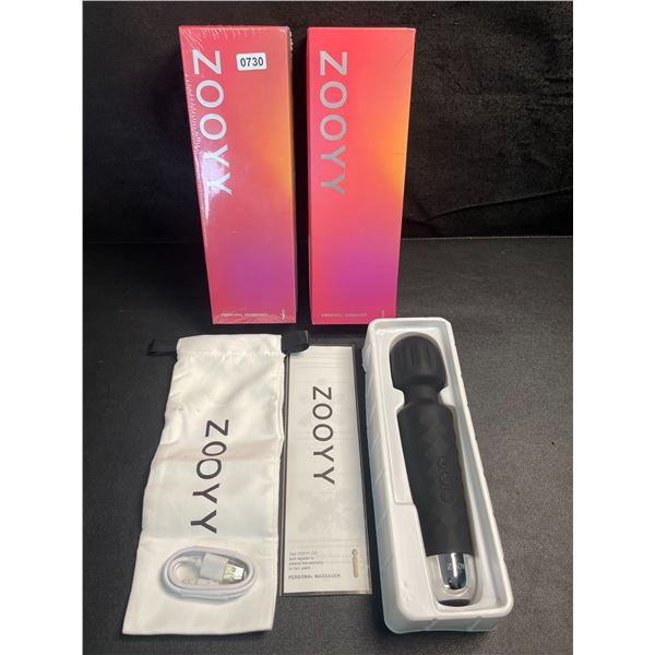 2 Zooyy Rechargeable Vibrating Personal Massagers/Adult Sex Toys - Quiet & Waterproof - Brand New
