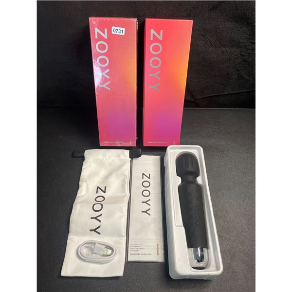 2 Zooyy Rechargeable Vibrating Personal Massagers/Adult Sex Toys - Quiet & Waterproof - Brand New