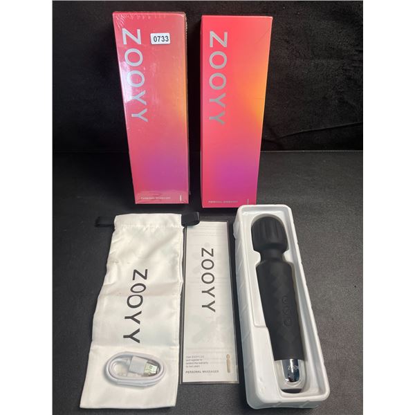 2 Zooyy Rechargeable Vibrating Personal Massagers/Adult Sex Toys - Quiet & Waterproof - Brand New
