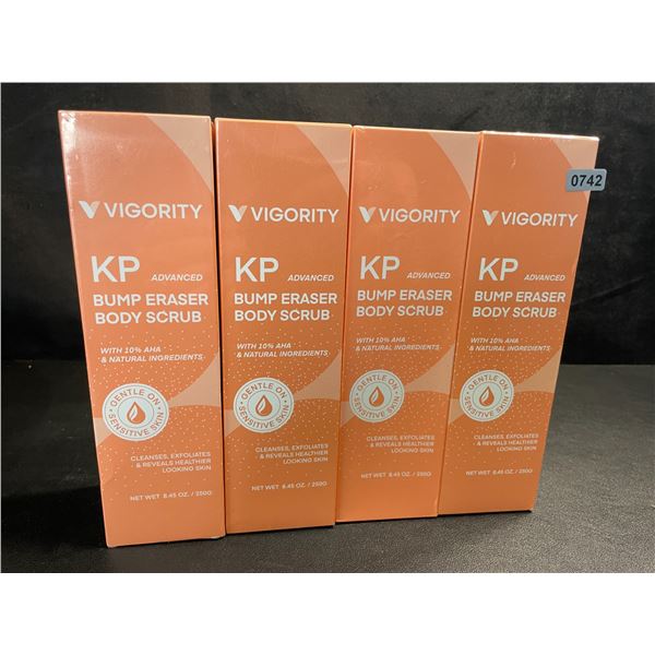 4 Vigority KP Advanced Bump Eraser Body Scrubs - Cleanses/Exfoliates Skin - New Sealed
