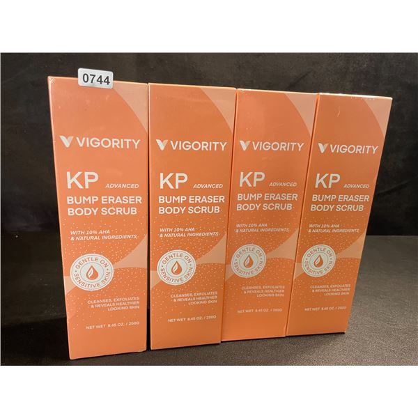 4 Vigority KP Advanced Bump Eraser Body Scrubs - Cleanses/Exfoliates Skin - New Sealed