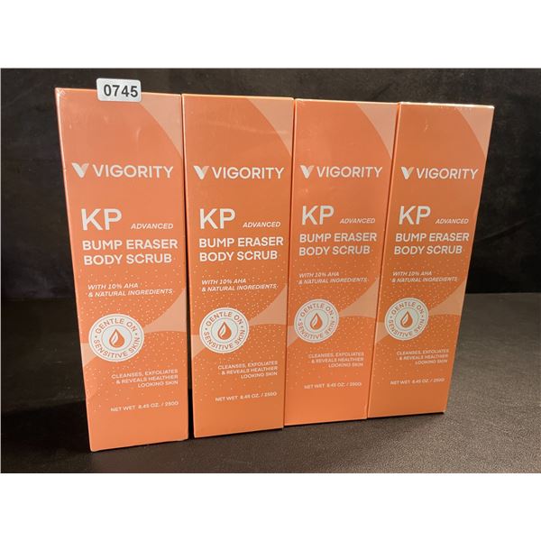 4 Vigority KP Advanced Bump Eraser Body Scrubs - Cleanses/Exfoliates Skin - New Sealed