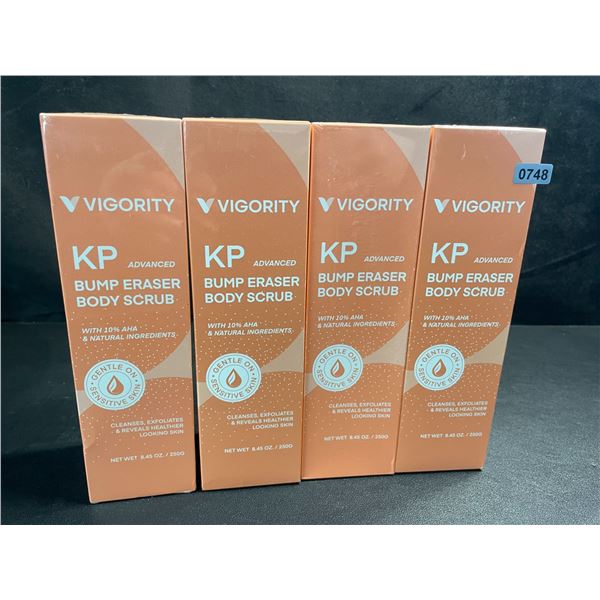 4 Vigority KP Advanced Bump Eraser Body Scrubs - Cleanses/Exfoliates Skin - New Sealed