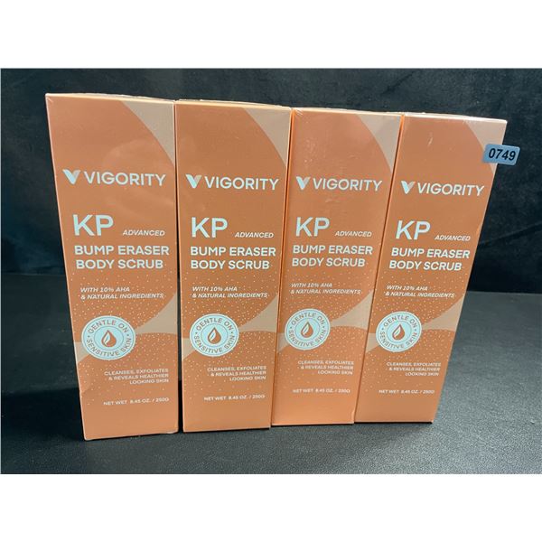 4 Vigority KP Advanced Bump Eraser Body Scrubs - Cleanses/Exfoliates Skin - New Sealed