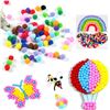 Image 4 : 10 Packs of Craft Fuzzy Pompoms - Multicolor - 2000PCS Per Pack - New Sealed