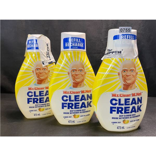 3 Mr.Clean - Clean Freak - Multi-Purpose Deep Cleaner Mist Refills - Lemon Zest - 473ml - New