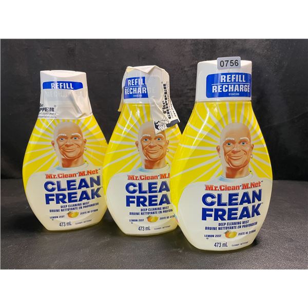 3 Mr.Clean - Clean Freak - Multi-Purpose Deep Cleaner Mist Refills - Lemon Zest - 473ml - New
