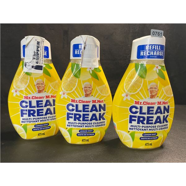 3 Mr.Clean - Clean Freak - Multi-Purpose Deep Cleaner Mist Refills - Lemon Zest - 473ml - New
