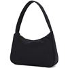 Image 1 : 3 Small Nylon Shoulder Bags/Purses with Zipper Closure for Women - Black - New