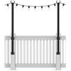 Image 1 : 2 Pack of Metal Poles for Hanging Outdoor String Lights(Poles ONLY) - 5FT Pole Size - New in Box