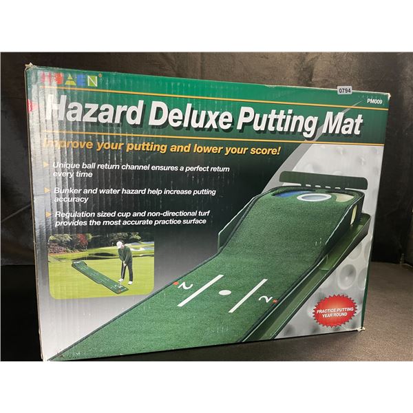 1 Hazard Deluxe Golf Putting Mat - New