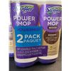 Image 2 : 2 Double-Packs of Swiffer Power Mop Wood Floor Cleaners - Lemon - 750ml Each - New Sealed!