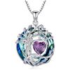 Image 1 : 1 Tree of Life Necklace for Women - 925 Sterling Silver w/ Crystal Birthstone Pendant - Brand New!