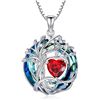 Image 1 : 1 Tree of Life Necklace for Women - 925 Sterling Silver w/ Crystal Birthstone Pendant - Brand New!