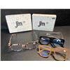 Image 2 : 2 Boxes of JM Oversized Blue-Light Blocking Square Reading Glasses - (3 Each/6 Total) - New!