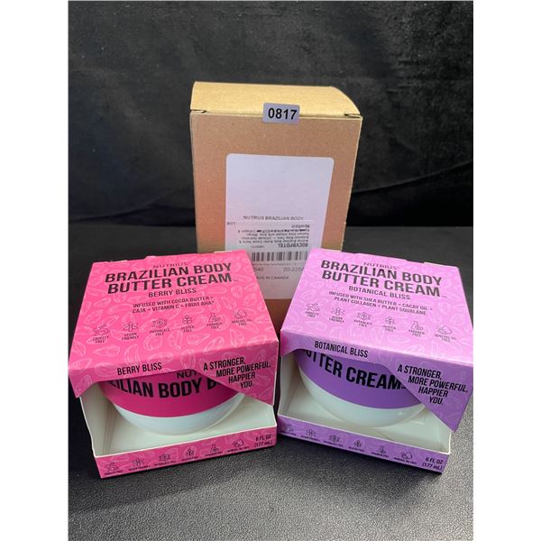 2 Pack of Brazilian Body Butter Creams - Berry & Botanical Bliss - Ultimate Hydration/Glow - 177ml