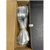 Image 2 : 1 Box of Classic Stainless Steel Flatware/Cutlery - 20PC Set (Forks/Knives/Spoons) - Brand New