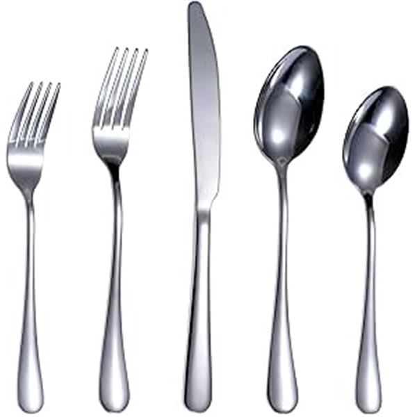 1 Box of Classic Stainless Steel Flatware/Cutlery - 20PC Set (Forks/Knives/Spoons) - Brand New