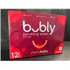 Image 1 : 1 Case of Bubly Cherry Sparkling Water - 12 Cans (355ml Each) - Cherry Bubly - BB: MR 05/25