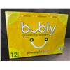 Image 1 : 1 Case of Bubly Pineapple Sparkling Water - 12 Cans (355ml Each) - Pineapple Bubly - BB: AL 14/25