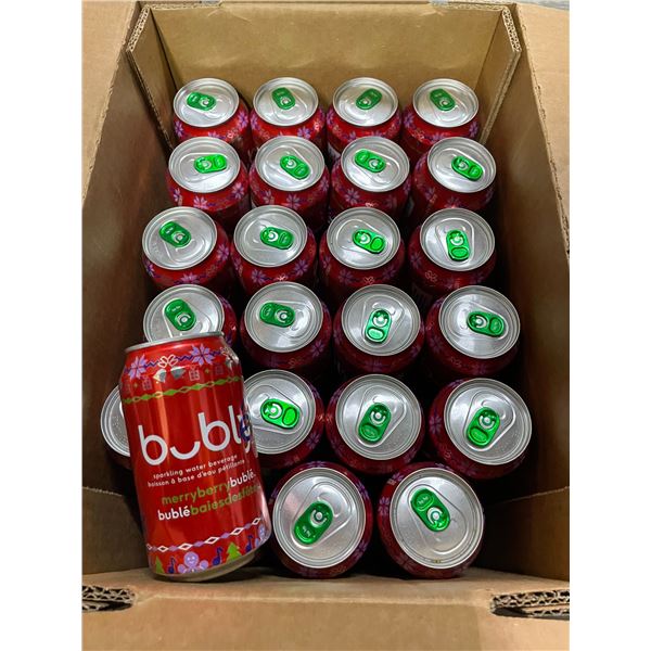 46 Single Cans of Merry Berry Bubly Sparkling Water Beverages - 355ml Each