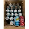 Image 1 : 46 Single Cans of Cherry Bubly/Club Soda; (23x Cherry Bubly & 23x Club Soda) - 355ml Each