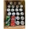 Image 1 : 46 Cans of Assorted Sodas - (22x Cherry Bubly, 23x Vernors Ginger Ale + 1 Ginger Drink) - 355ml