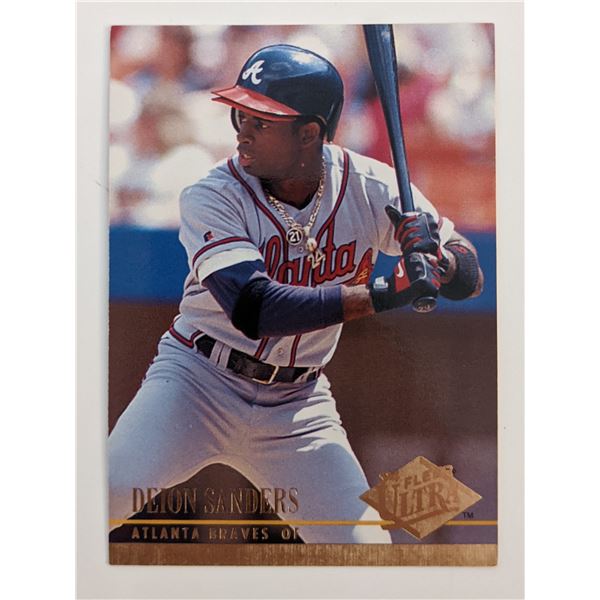 Deion Sanders Atlanta Braves Fleer Ultra Baseball Card