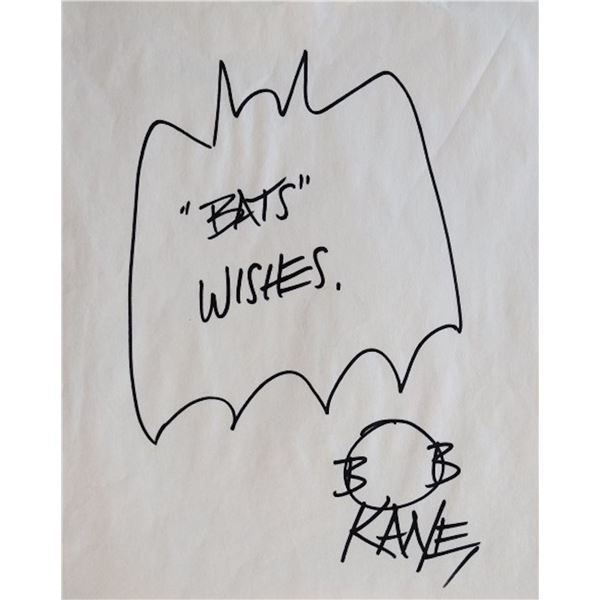 Batman Bob Kane original hand drawn signed sketch