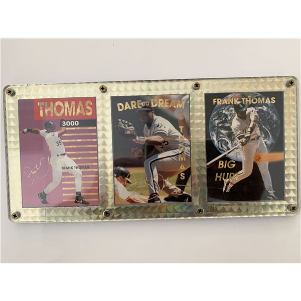 Frank Thomas Chicago White Sox Framed Facsimile Signed Baseball Card Set