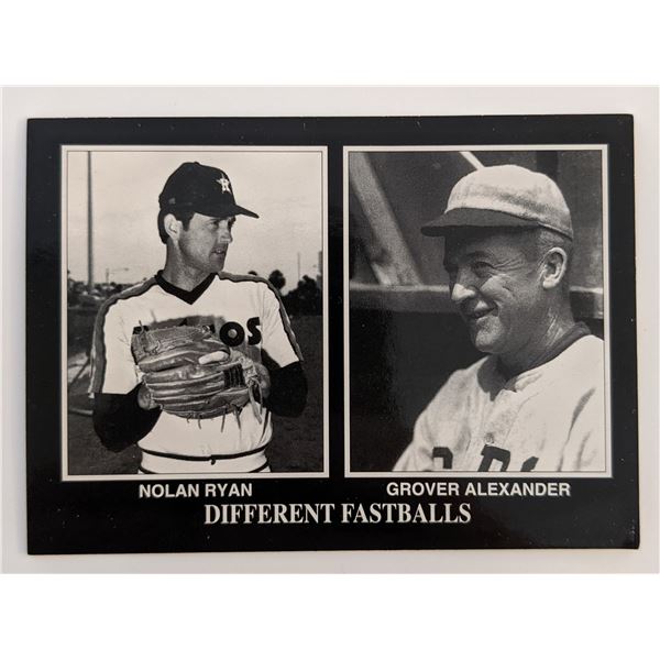 Nolan Ryan & Grover Alexander Different Fastballs Baseball Card