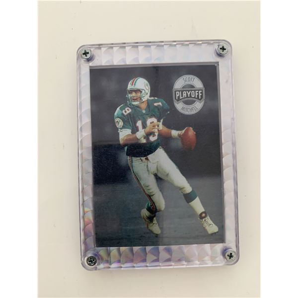 Scott Mitchell Framed Playoff Football Card