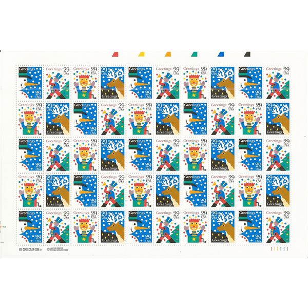 Christmas Season's Greetings Stamps