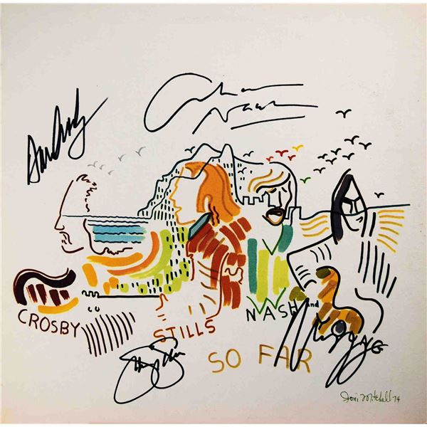 Crosby, Stills, Nash & Young So Far signed album
