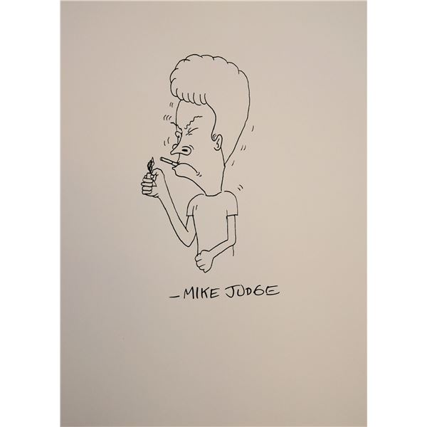 Mike Judge signed Beavis drawing